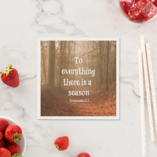 Zu allem gibt es eine Saison Bibel Verse Serviette (Beispiel)