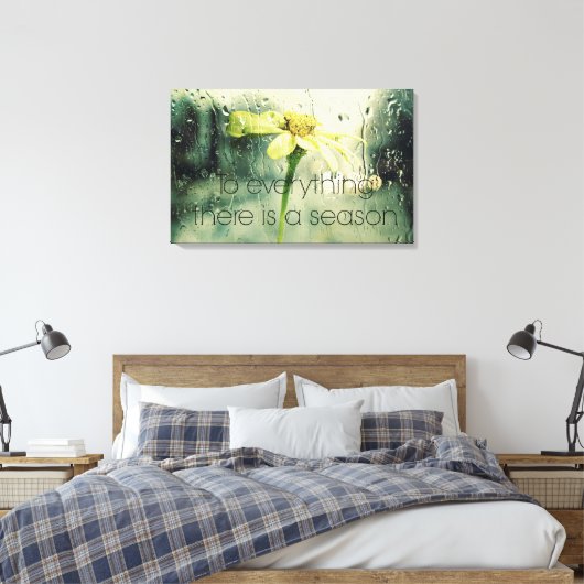 Zu allem, was ein Jahr Rain und Blume Fenster Leinwanddruck (Insitu (Schlafzimmer))