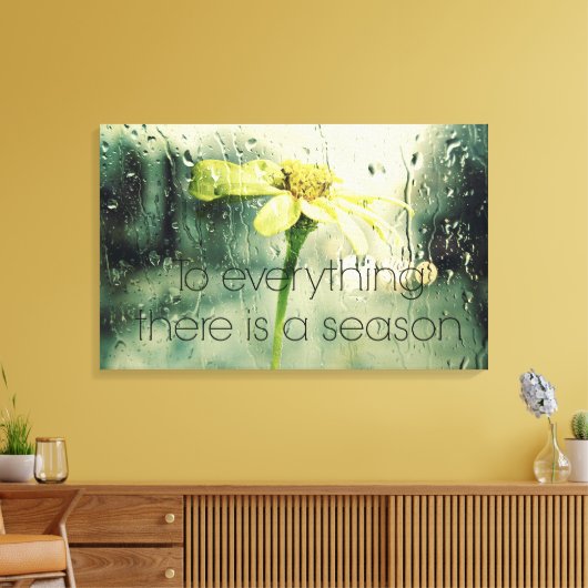 Zu allem, was ein Jahr Rain und Blume Fenster Leinwanddruck (Insitu (Wohnzimmer))