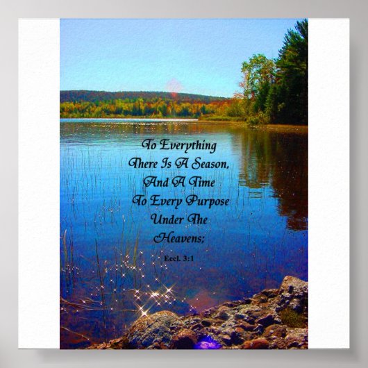 Zu allem, was es gibt, ist die Jahreszeit Poster (Vorne)