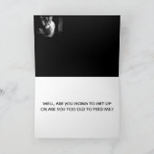 Zu alt die Katze füttern? Karte (Innenseite)