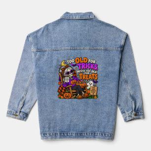 Zu alt für Tricks, niemals zu alt für Halloween-Le Jeansjacke