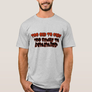 Zu alt sich T-Shirt interessieren