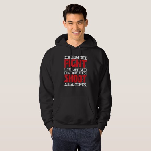 Zu alt, um zu langsam zu kämpfen, um zu laufen, ab hoodie (Vorne ganz)
