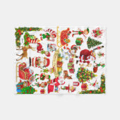 Zu aufgeregt, um zu schlafen, finden Sie Weihnacht Fleecedecke (Vorderseite (Horizontal))