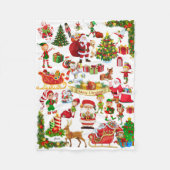 Zu aufgeregt, um zu schlafen, finden Sie Weihnacht Fleecedecke (Vorderseite)