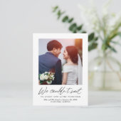 Zu aufregende Ankündigung der bearbeitbaren Farbho Postkarte (Stehend Vorderseite)