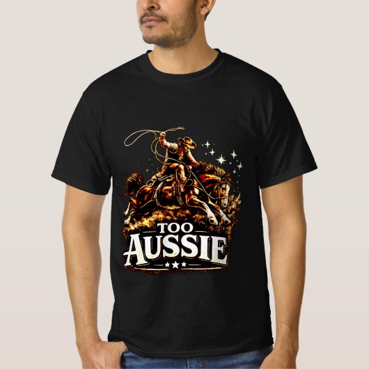 Zu aussie australischer Cowboy Outback T-Shirt (Vorderseite)
