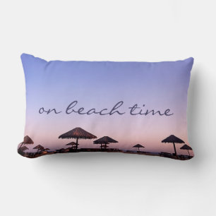 Zu Beach Time California Lila Sunset Foto Lendenkissen