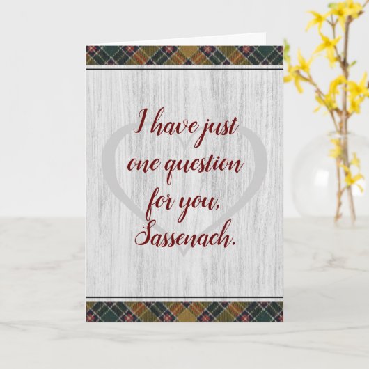 "Zu Bett oder zu schlafen?" Valentinkarte Outlande Karte (Gelbe Blume)