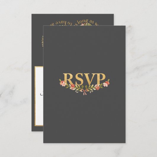 Zu Blumenhochzeit UAWG Karte DK haben u. grau (Vorne/Hinten)