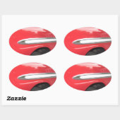 Zu Chrome! Zu Cool! Ovaler Aufkleber (Blatt)