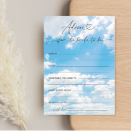 Zu Cloud 9 Brautparty Ratschläge und Wunschkarten Einladung