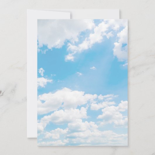 Zu Cloud 9 Brautparty Ratschläge und Wunschkarten Einladung (Rückseite)