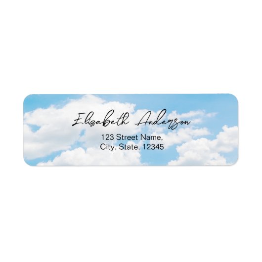 Zu Cloud 9 Brautparty Rücksendeadresse (Vorne)