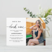 Zu Cloud-9-Foto-Brautparty Einladung (Stehend Vorderseite)