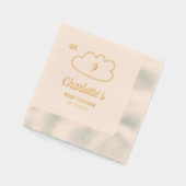 zu Cloud 9 Minimalistisch Elegant Baby Shower Servietten Mit Folie (Links)