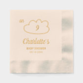 zu Cloud 9 Minimalistisch Elegant Baby Shower Servietten Mit Folie (Vorderseite)