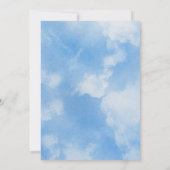 zu Cloud Nine 9 Calligraphy Blue Brautparty Einladung (Rückseite)