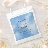 zu Cloud Nine 9 Calligraphy Blue Brautparty Geschenktütchen (Ausgeschnitten)