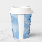 zu Cloud Nine 9 Calligraphy Blue Brautparty Pappbecher (Rechts)