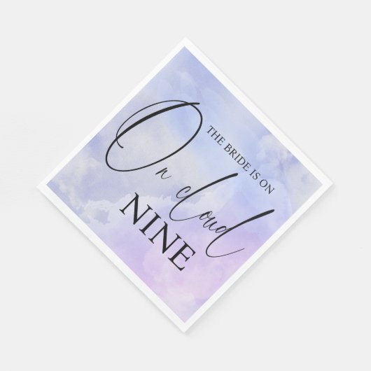 zu Cloud Nine 9 Calligraphy Blue Brautparty Serviette (Ecke)