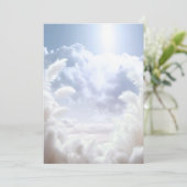 zu Cloud Nine 9 Pampas Brautparty BLANK Einladung (Stehend Vorderseite)