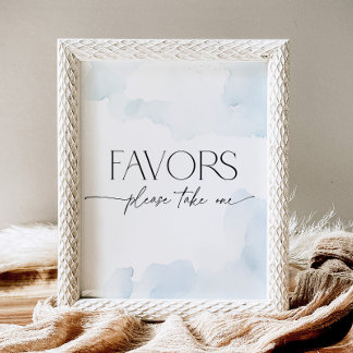 Zu Cloud Nine Brautparty Dusty Blue Favoriten Sockelschild