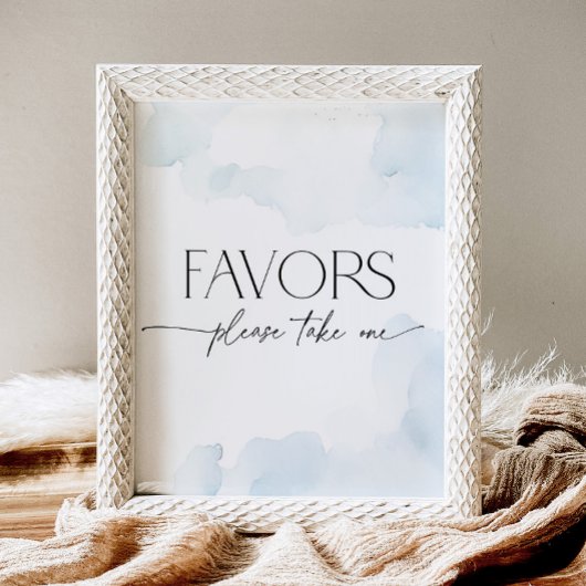 Zu Cloud Nine Brautparty Dusty Blue Favoriten Sockelschild