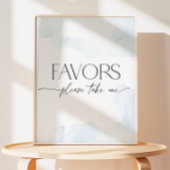 Zu Cloud Nine Brautparty Dusty Blue Favoriten Sockelschild