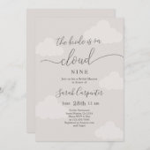 zu Cloud Nine Brautparty Einladung (Vorne/Hinten)