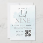 zu Cloud Nine - Modernes Brautparty - QR-Code-UAwg Einladung (Vorderseite)