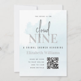 zu Cloud Nine - Modernes Brautparty - QR-Code-UAwg Einladung