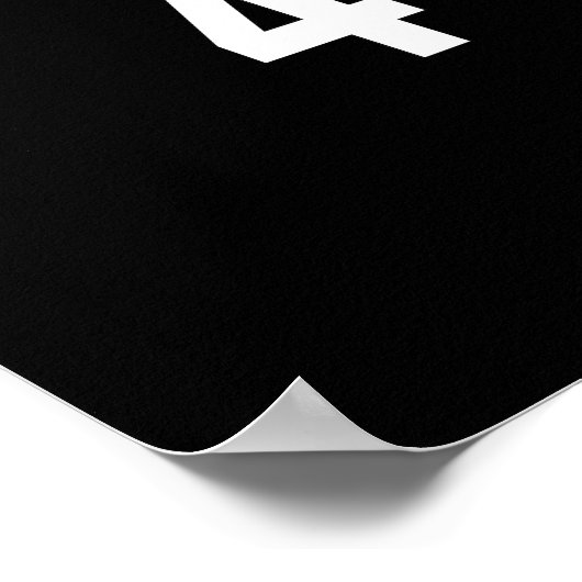 Zu Coo 4 Skool Funny Coole Taube Pun Dark BG Poster (Ecke)