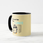 Zu cool für dein Klima Lustiger Pinguin Tasse (Vorderseite Links)