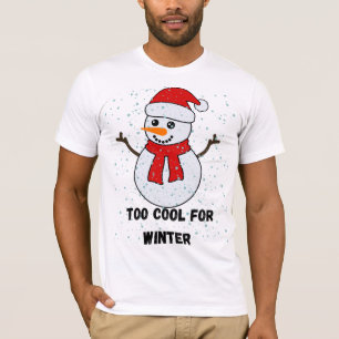 Zu cool für den Schneemann im Winter Süßes Weihn T-Shirt