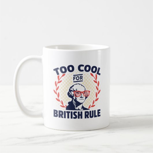 Zu Cool für die britische Regierung Kaffeetasse (Links)