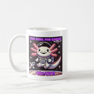 Zu cool für die Erde, so verlassen! Pixel Retro Ax Kaffeetasse