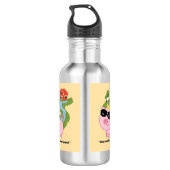 Zu cool für die knabenhafte Zitat-Riesen-Kaffee-Ta Edelstahlflasche (Rückseite)