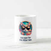 Zu Cool für die Litter Box Cat Design Kaffeetasse (Mittel)