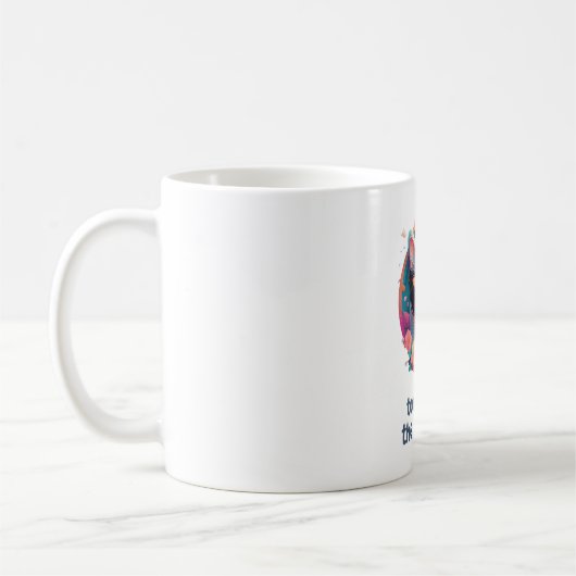 Zu Cool für die Litter Box Cat Design Kaffeetasse (Links)