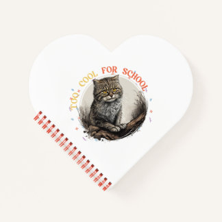 Zu Cool für die Schule | Funny Spiral Notebook Notizblock