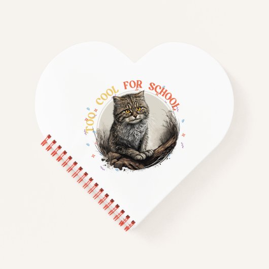 Zu Cool für die Schule | Funny Spiral Notebook Notizblock (Vorderseite)