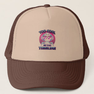 Zu Cool für diese Zeitachse - Retro Neon Robot T-S Truckerkappe