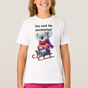 Zu cool für Eukalyptus Lustiges Koala-Kinder-T-S T-Shirt