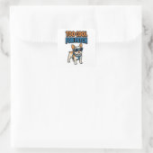 Zu cool für Fetch Französische Bulldogge Aufkleber (Tasche)