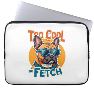Zu cool für Fetch Französische Bulldogge Vintage-S Laptopschutzhülle