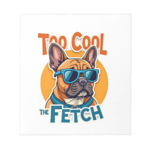 Zu cool für Fetch Französische Bulldogge Vintage-S Notizblock