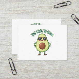 Zu cool für Guac Lustiger Avocado Becher Süße Wo Visitenkarte