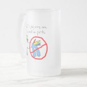 Zu cool für Hosen Mattglas Bierglas (Vorderseite Links)